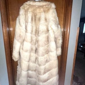 Vintage real genuine Fox Fur full length Coat Scranton Furs